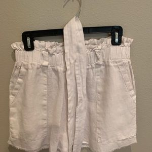 Krisa white shorts with tie size small